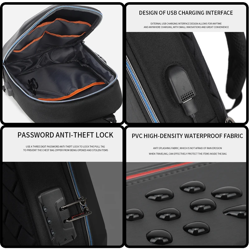 Рисунок 2 - Сумка через плечо Aliencross мужская с USB-разъемом