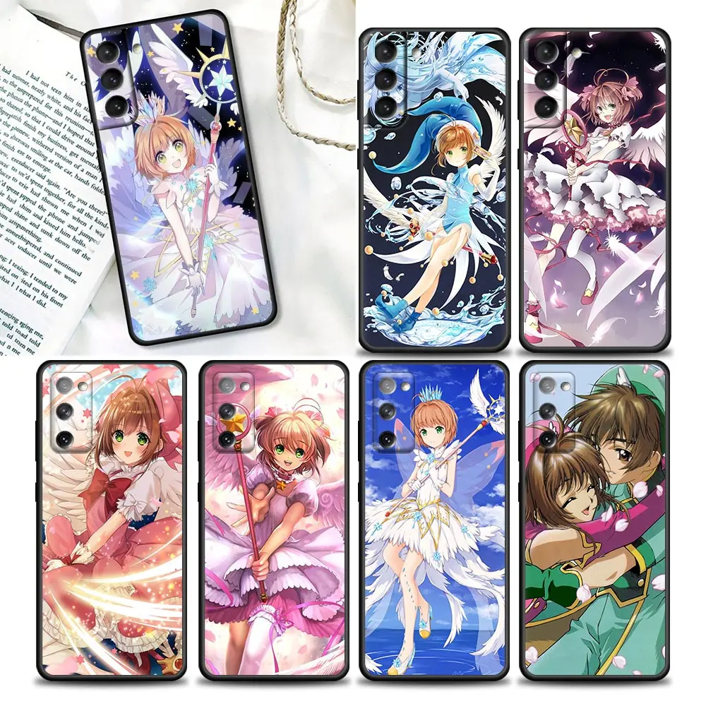 

C-Cardcaptor S-Sakura Clear Card Wings Funda Coque Case for Samsung Galaxy S22 S7 S8 S9 S10e S21 S20 Fe Plus Ultra 5G Cases Capa