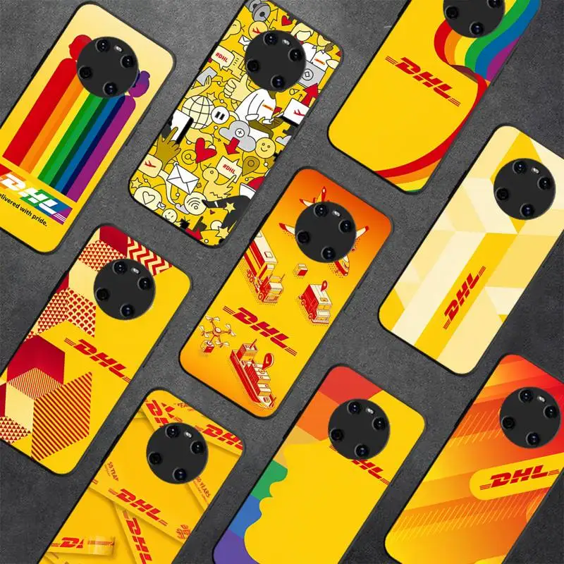 

DHL Hot Express 50th Anniversary Edition Label Phone Case for Huawei Y 6 9 7 5 8s prime 2019 2018 enjoy 7 plus