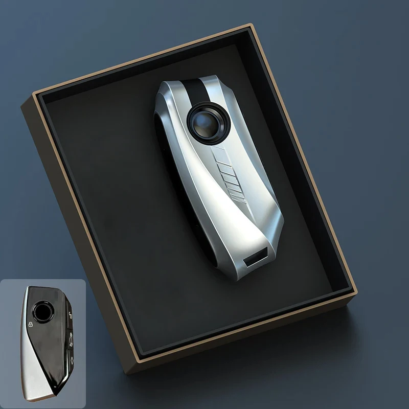 

Чехол из цинкового сплава для ключа BMW 7 серии X7 I7 IX 740LI, чехол для автомобильного ключа с отделкой из алькантары, аксессуары