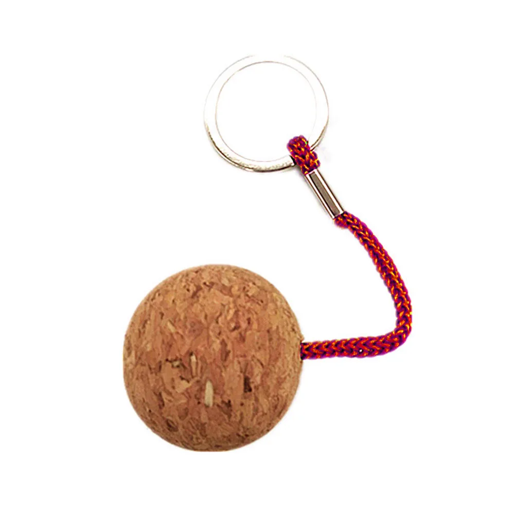

2 Pcs Floating Cork Ball Key Ring Sailing Boat Buoyant Rope Kayakd Buoyant Rope Ultraweight Wooden Keychain Kayak Accessories