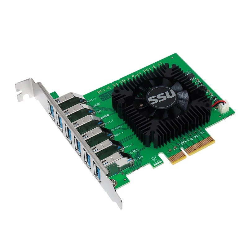 PCIE от 1 до 6 PCI Express множитель X4 20G Райзер-карта адаптер PCI-E слот 4X 16X USB3.0