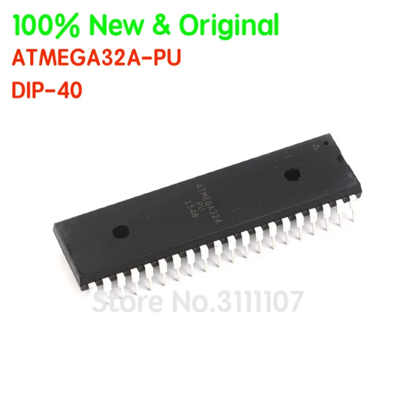 

ATMEGA32A-PU DIP-40 ATMEGA ATMEGA32 ATMEGA32A 8-bit Microcontroller MCU 32KB In-system Flash 2.7V Chip 100% New & Original