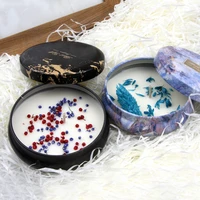 soy wax scented candles with dried flowers nice home decor tin can party candles smokeless wonderful gifts emergency candles