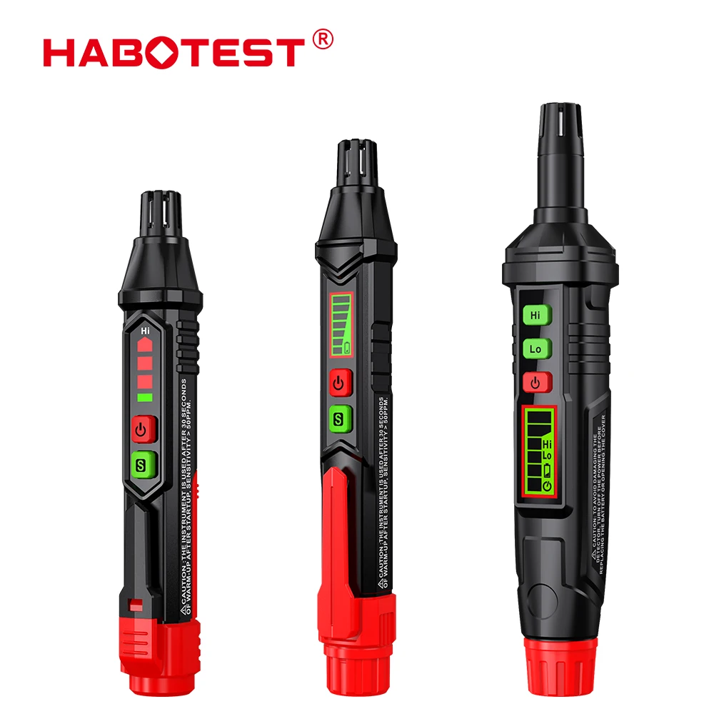 

Gas Leak Detector HABOTEST HT59 HT60 HT61 0-1000PPM Sound & Screen Alarm Combustible Flammable Natural Methane Mini Gas Detector