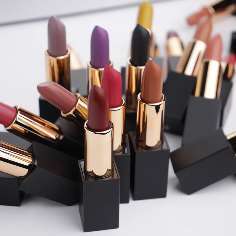 

1pc Sample No Logo Nude Glitter Lipstick Makeup Long Lasting Velve Sexy Shimmer Lip Stick Lip Makeup Women Cosmetics