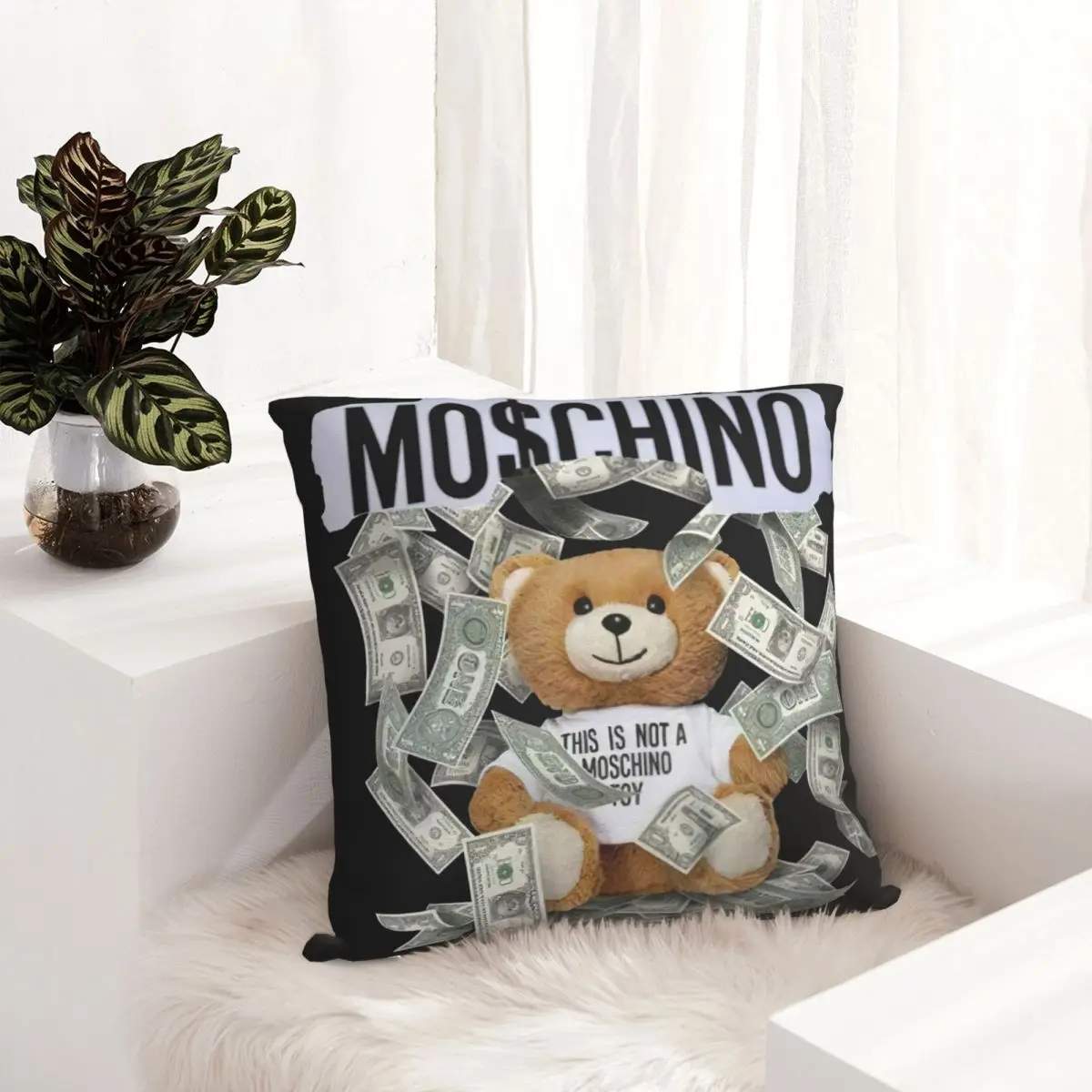

Money Paper Bear Moods Unisex Jersey Pillowcase Dakimakura Pillow Case Decorative Cushions Cover Home Sofa Bed Bedding