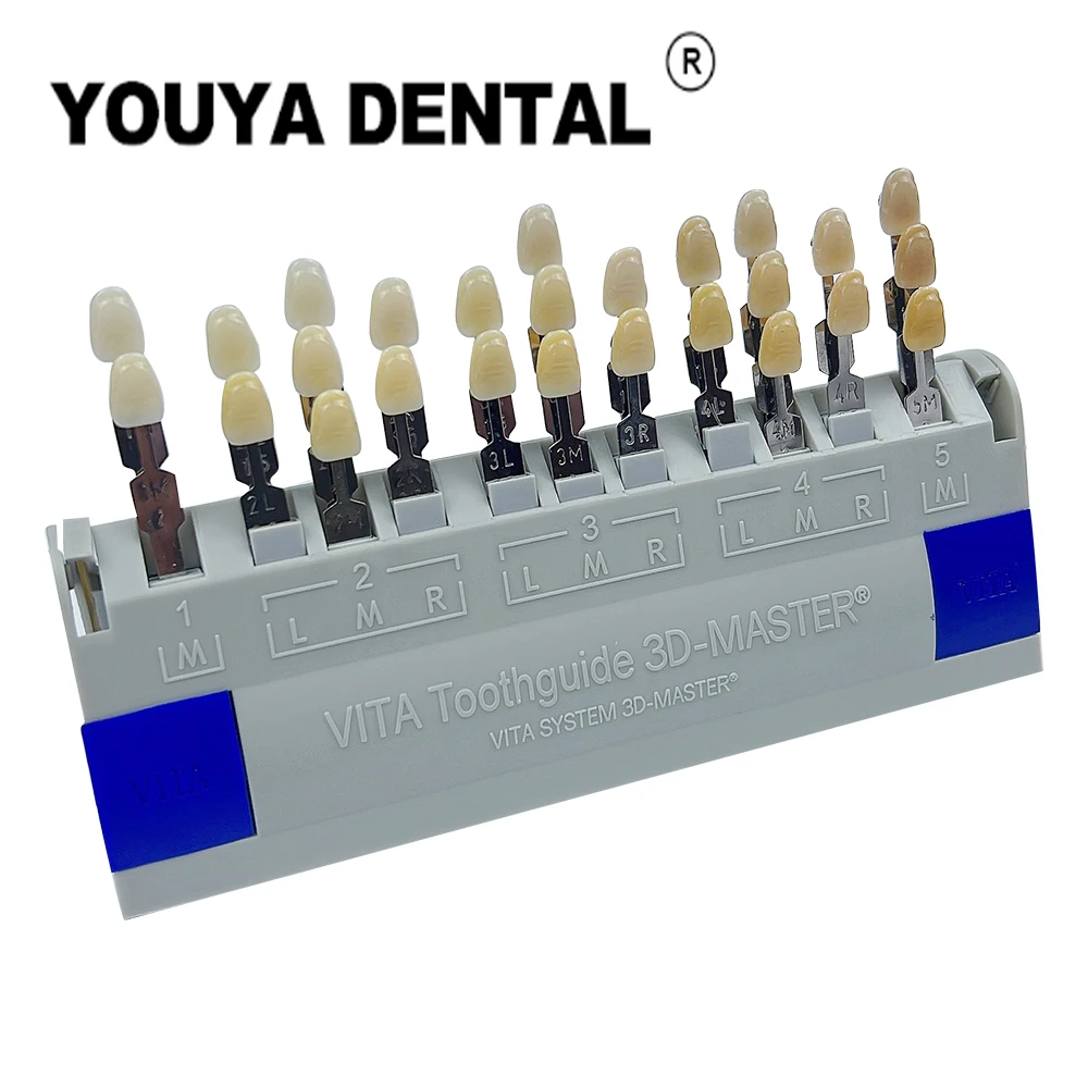 

Стоматологическая пластина для отбеливания зубов, цветное руководство VITA, зубочистка 3D Master с Vita отбеленной теней, руководство по отбеливан...