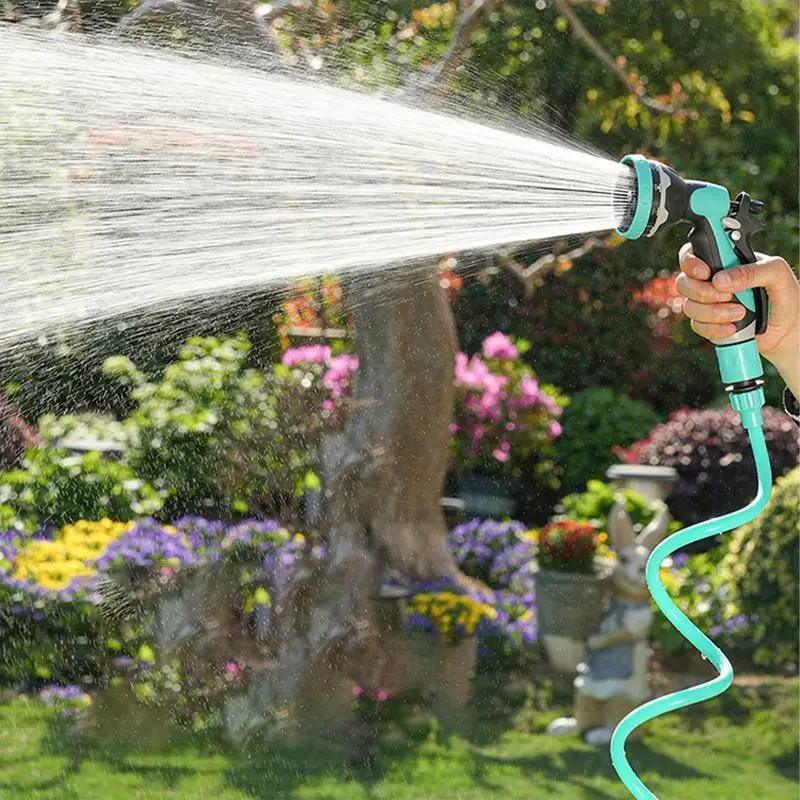 

Coil Garden Hose Durable Curly Water Hose Flexible Water Hose With High Pressure Spray Nozzle Garden Cleaning Spring Pipe