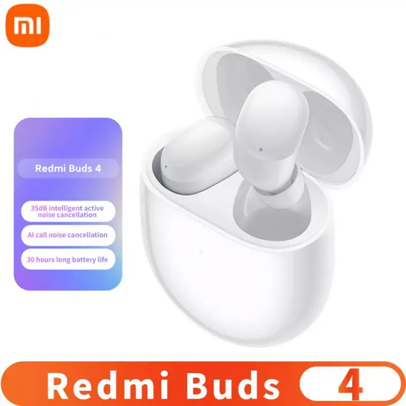 

Xiaomi Redmi Buds 4 Earphone 36dB Noise Reduction Hybrid Vocalism Mi True Wireless Headset Bluetooth 5.2 CD-level Sound Quality