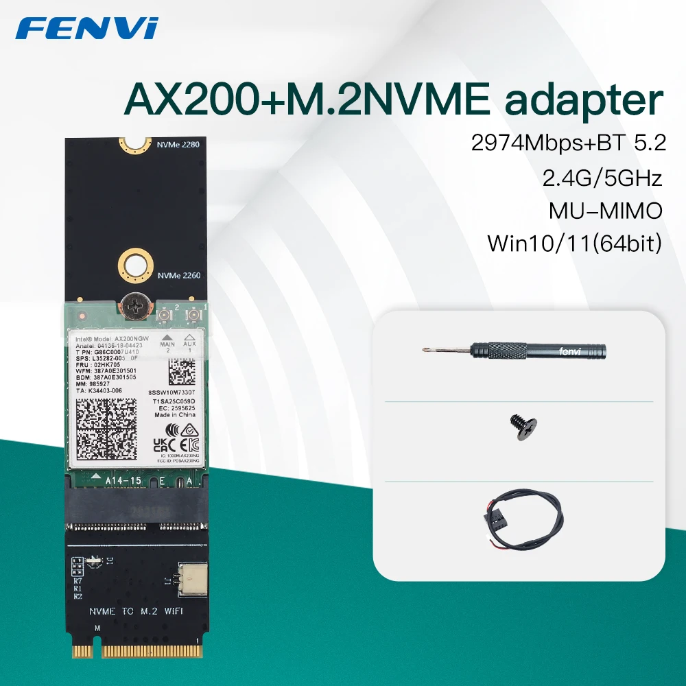 5374 Мбит/с Wi-Fi 6E AX210 2 4G/5 ГГц/6 ГГц для Bluetooth 5 До M ключ NVMe SSD порт сеть Wlan адаптер 6 Intel