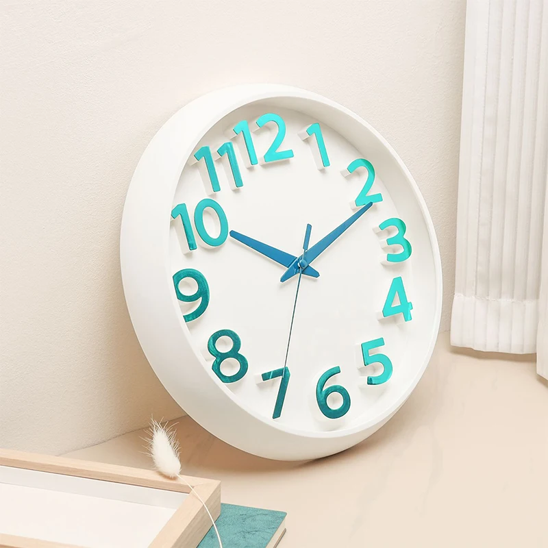 

12 Inch Wall Clock Silent Quartz Wall Clocks Modern Simple 3D Three-dimensional Fashion Clock for Living Room Home Bedroom