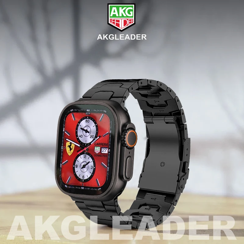 Браслет AKGLEADER Titanium для Apple Watch Ultra 2 1 Ширина 26 мм 45 44 42 iWatch 49 Приблизительный вес