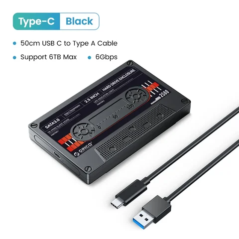 ORICO корпус для жесткого диска 2.5 дюйма SATA-USB 3.0 Type-C 6 ТБ