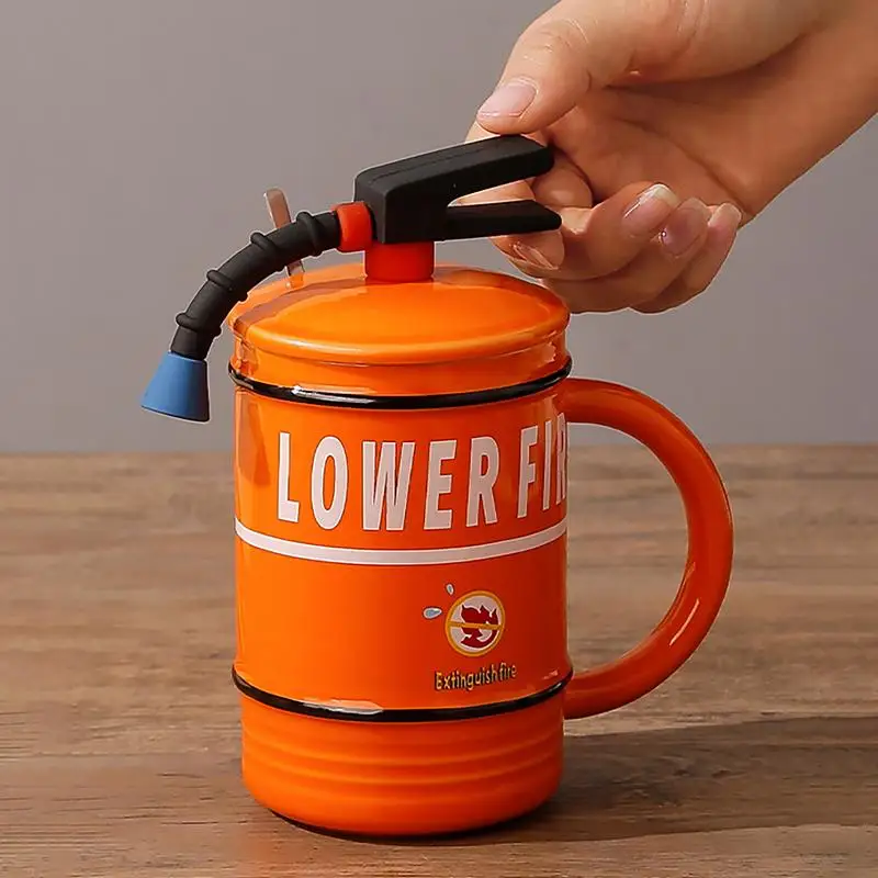 Креативная керамическая кружка 480 мл в форме огнетушителя индивидуальная