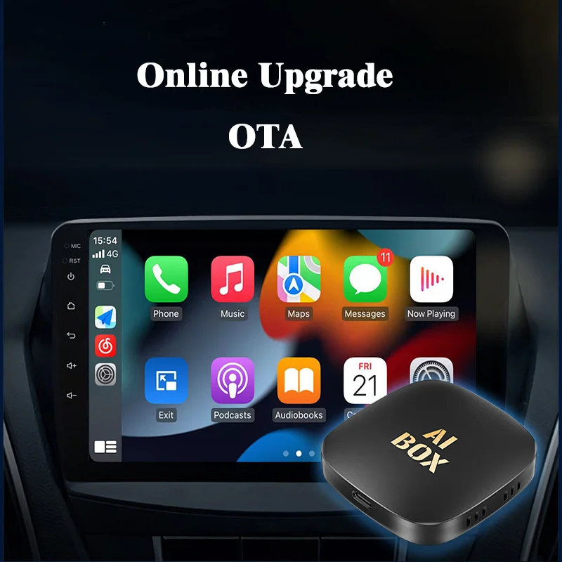 Фото Смарт-приставка Android 3-в-1 с ИИ, беспроводной CarPlay и Android Auto для YouTube, Netflix, VW, Toyota, Nissan, Hyundai, Ford, Kia, MG, 2 ГБ+32 ГБ №5
