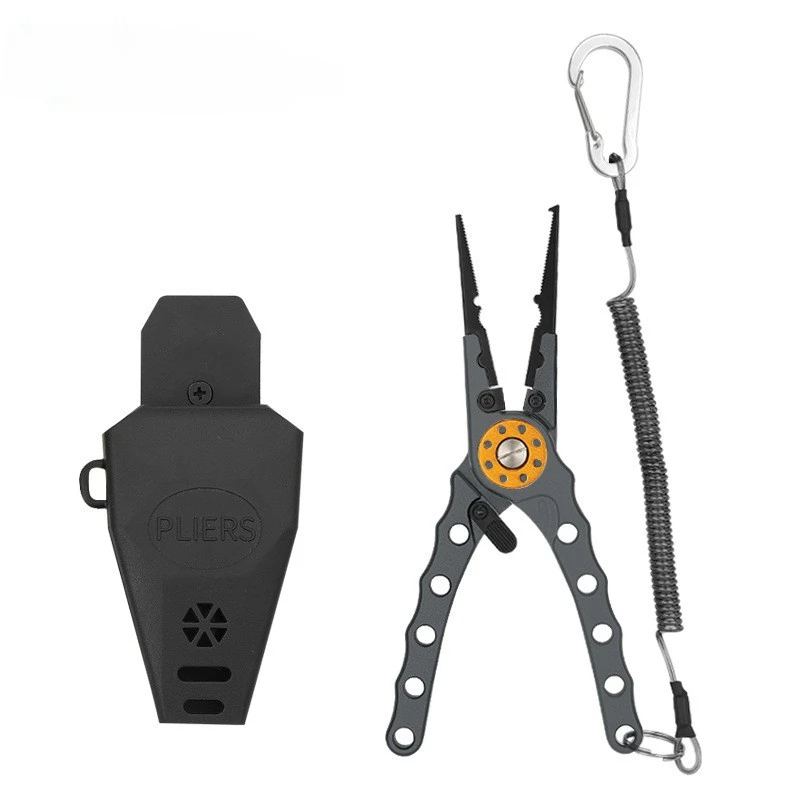 

Fishing Pliers Line Cutter Multifunctional Knot Aluminum Alloy Scissors Hook Remover 150g 20CM Fishing Equipment
