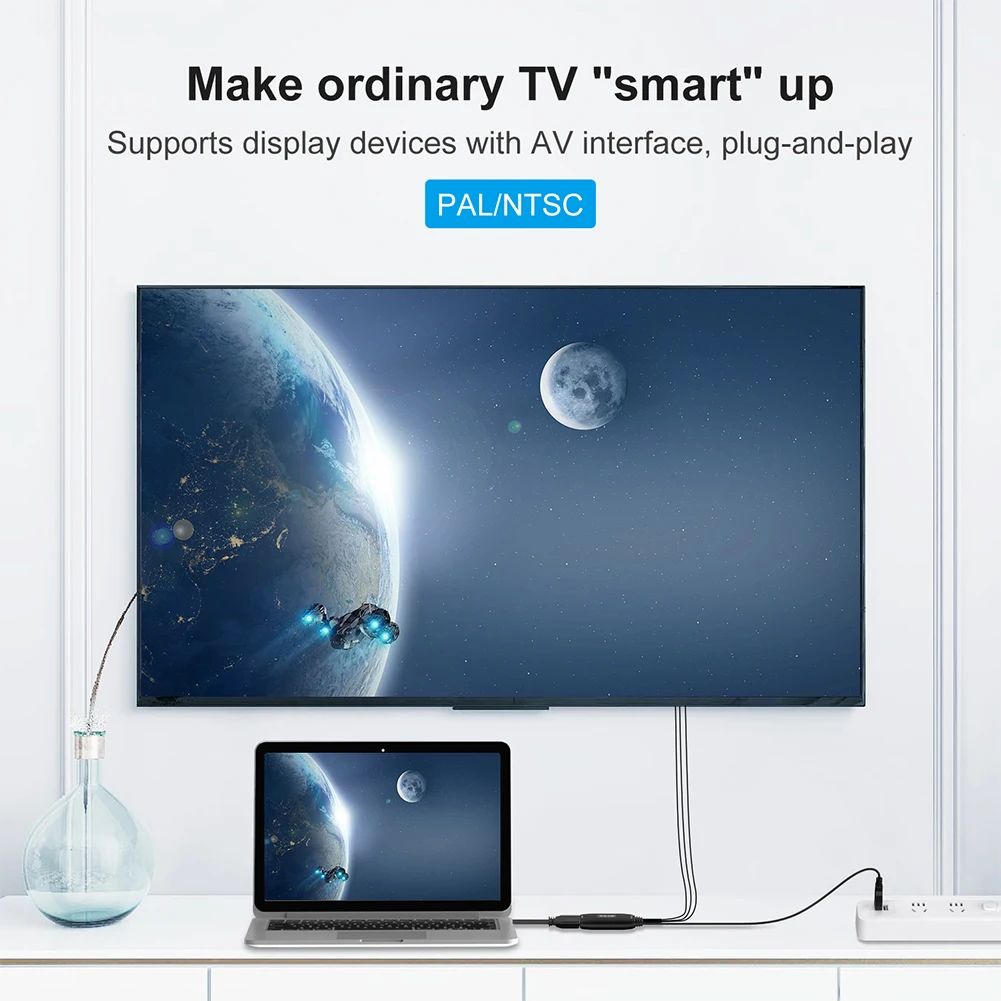 HDMI-совместимый адаптер AV 3RCA CVB 1080P с AV-адаптером поддерживает PAL/NTSC