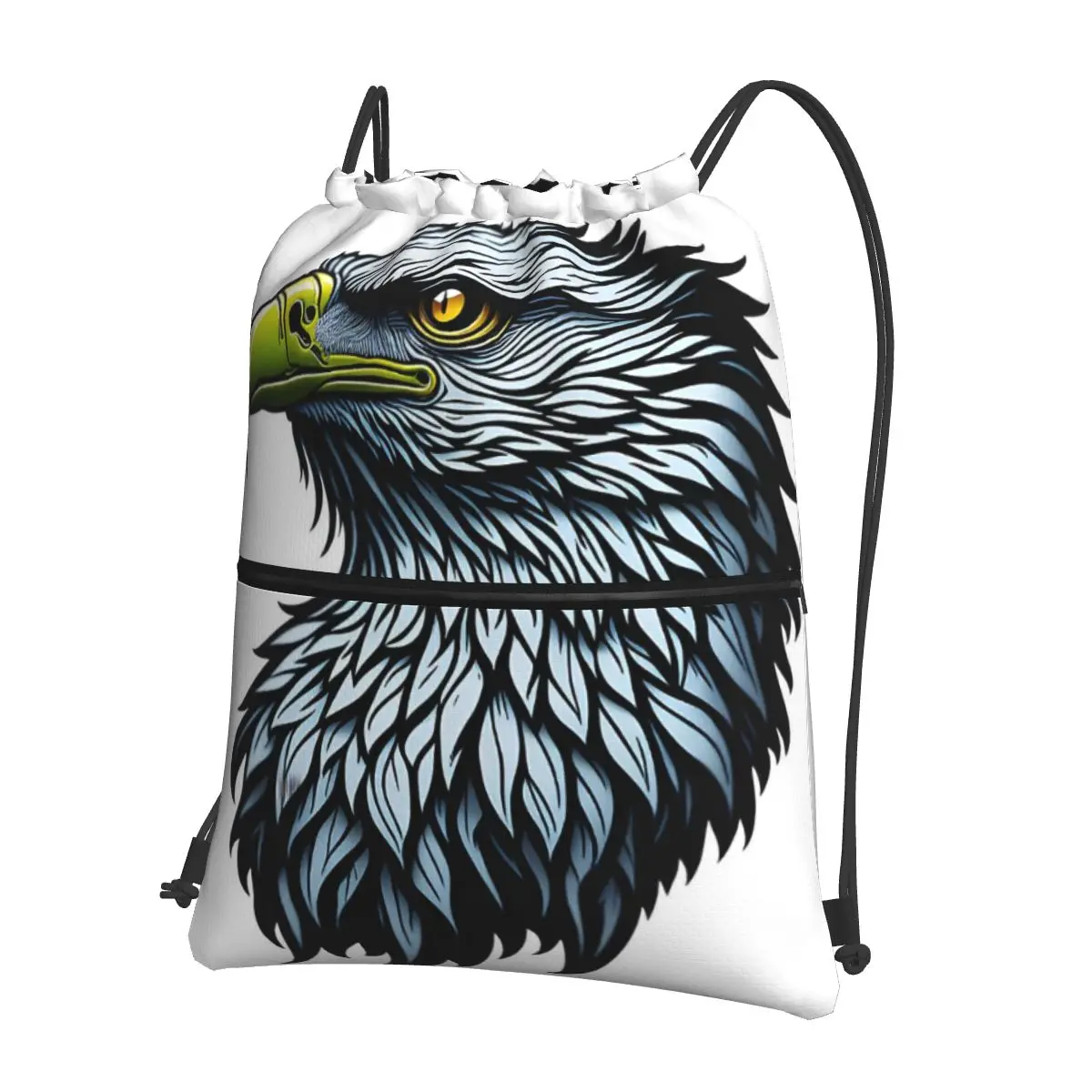 

Majestic Owl Sticker Portable Backpacks Drawstring Bag Fashion Drawstring Bundle Pocket Shoes Bags For Travel Sport Man Woman