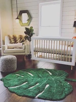 Creative Leaves Rugs Living Room Nordic Soft Bedroom Carpet  Play Mat Baby Room Crawling Tatami Entrance/Hallway Area Rug