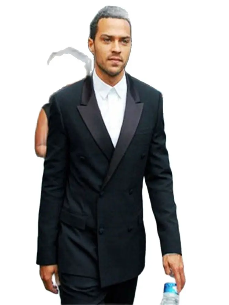 

Custom double-breasted black ball warrior - West Slim body - 2 pieces, groom tuxedo suit party warrior - suit jacket pants