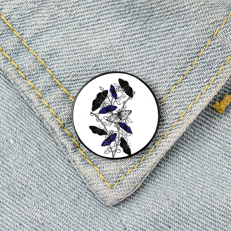 

Leather Pride Butterflies Pin Custom Brooches Shirt Lapel teacher tote Bag backpacks Badge Cartoon gift brooches pins for women