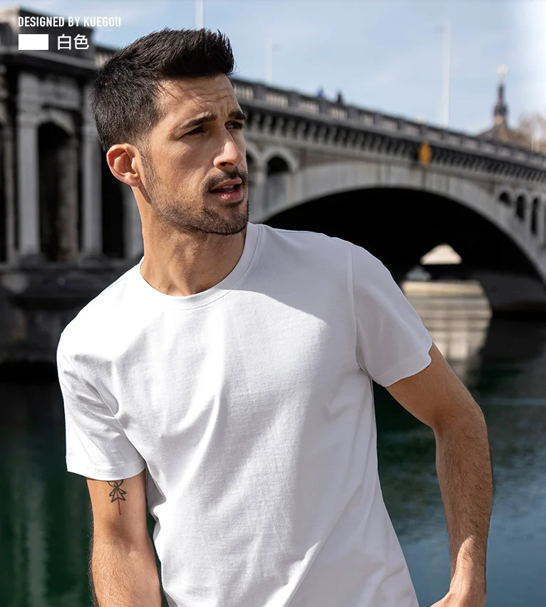 

J7951 Men's new summer 100 thread count cotton shirt with 100 sleeves.