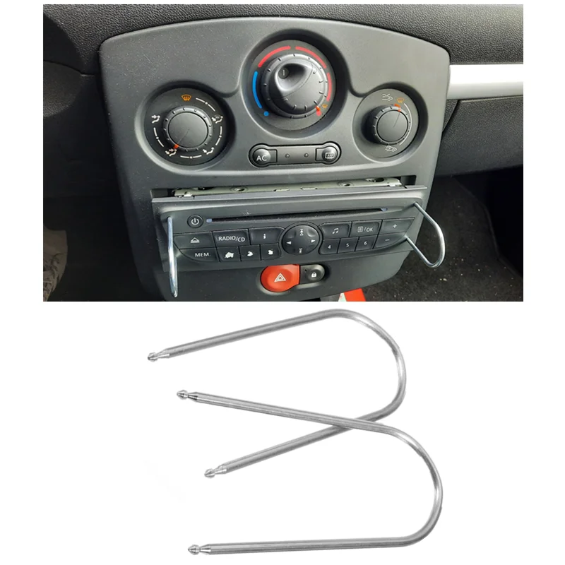 

2X Car Stereo Radio Removal Keys CD Changer Disassembly Tool Fit for Ford For Peugeot FOR Renault for Nissan