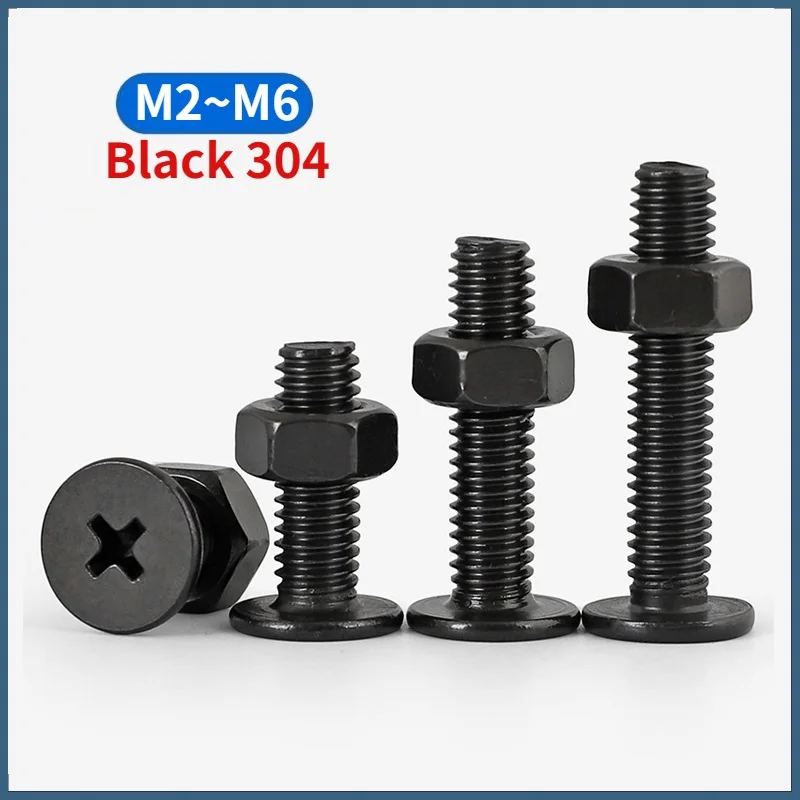 

Черные винты Phillips из нержавейки 304 M2-M6