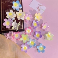 summer gradient flower acrylic hair clip for women girls sweet ponytail hair claw shark hairpin barrettes hair accessories gifts