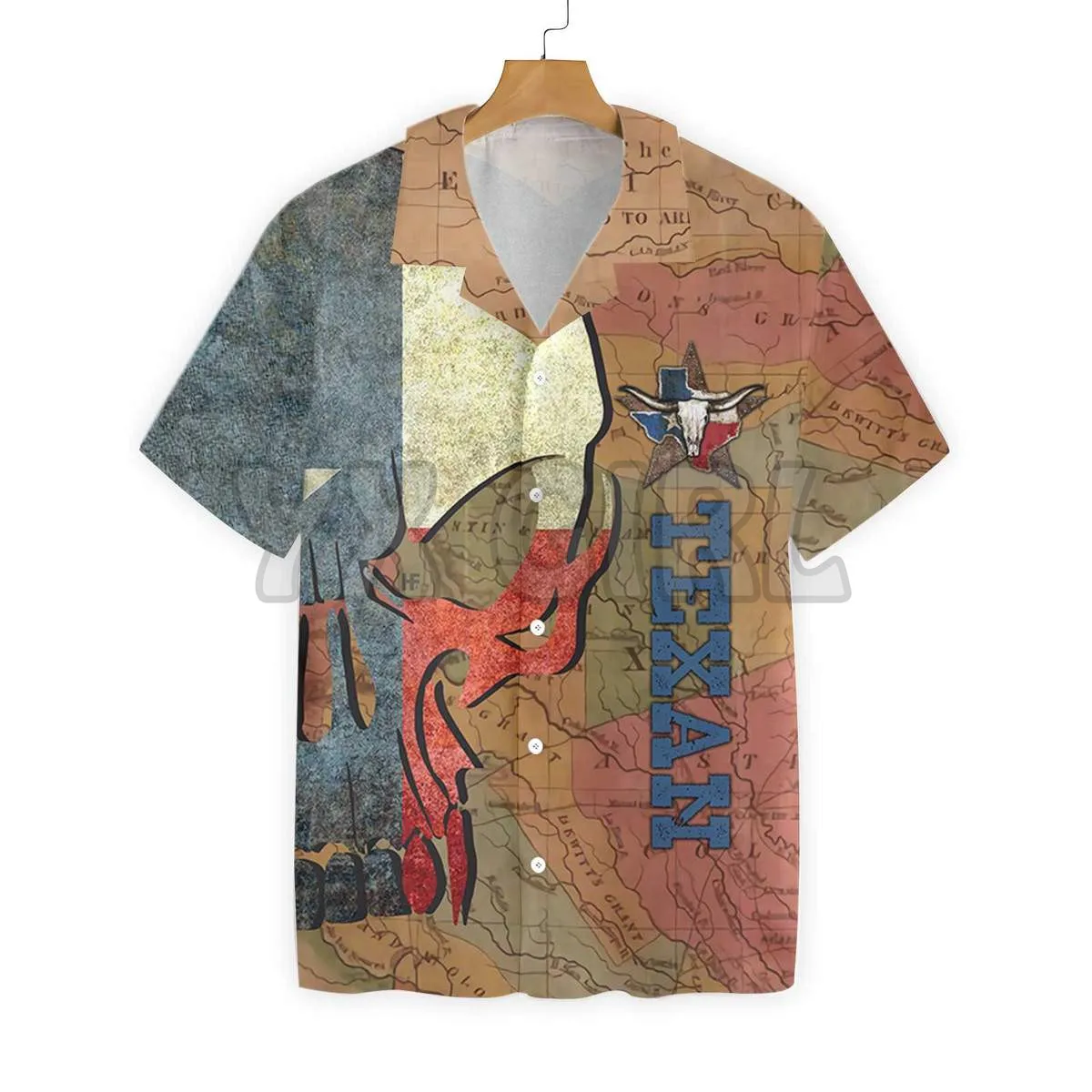 Hunting Camo And Skull 3D All Over Printed Hawaiian Shirt Men's For Women's Harajuku Casual Shirt Unisex