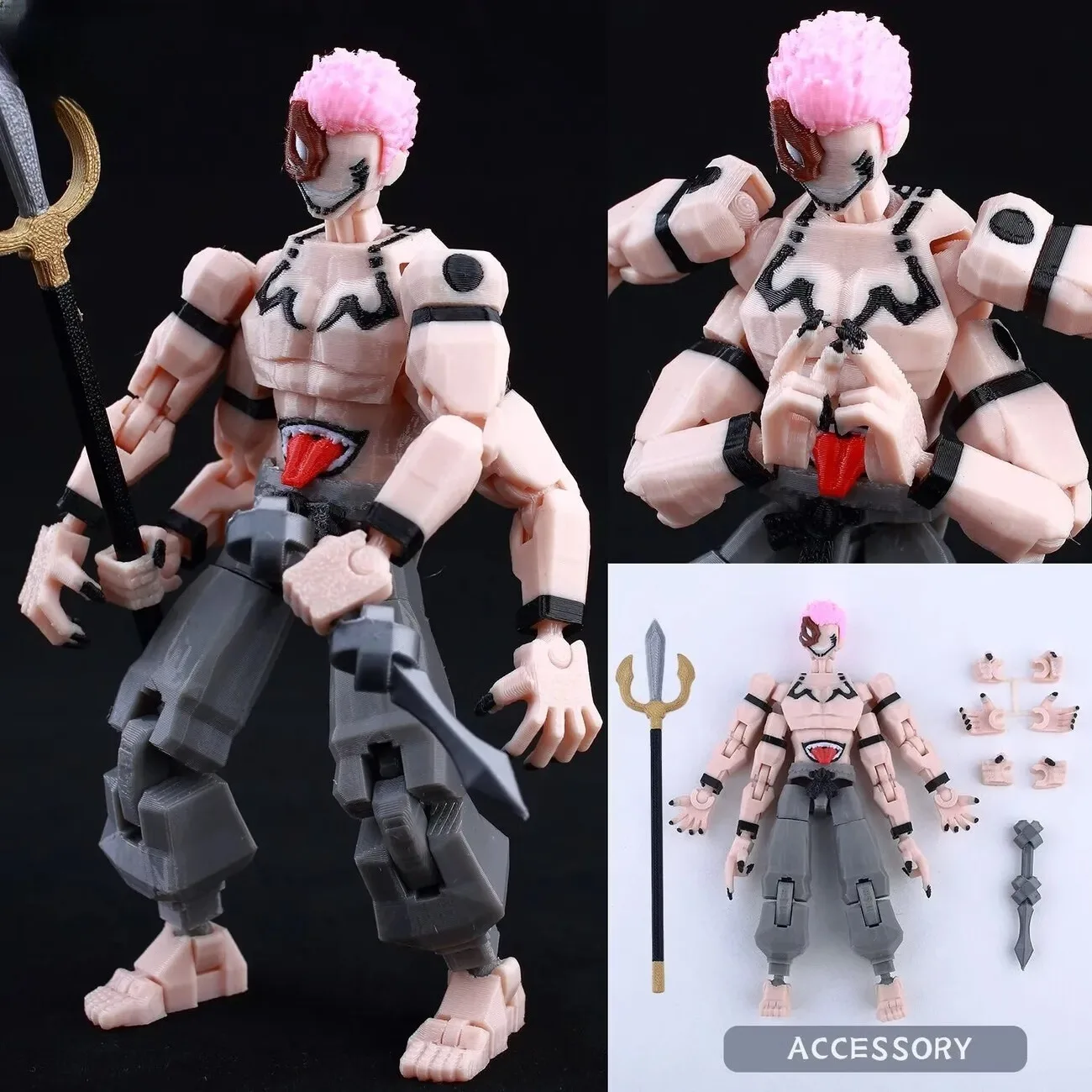 Фото Новый ​ Коллекционная фигурка 9L3D Lucky13 Gojo Sukuna Jujutsu Fushiguro Toji Gojo Satoru Action Figure Dummy13 T13 Multi-Jointed Titan13 №4