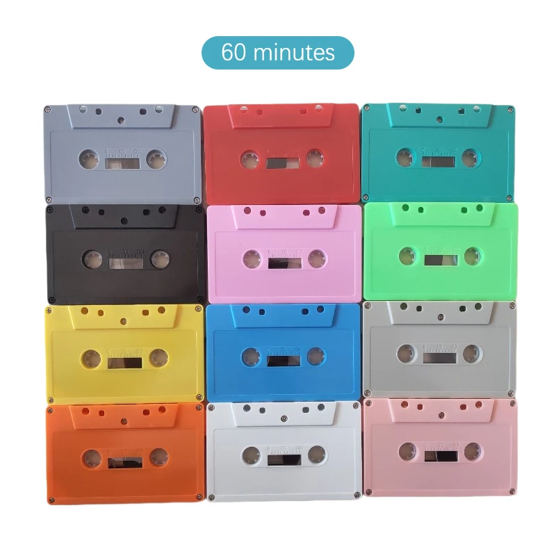 

Стандартный цветной проигрыватель кассет с магнитной аудиолентой на 60 минут для записи речи и музыки