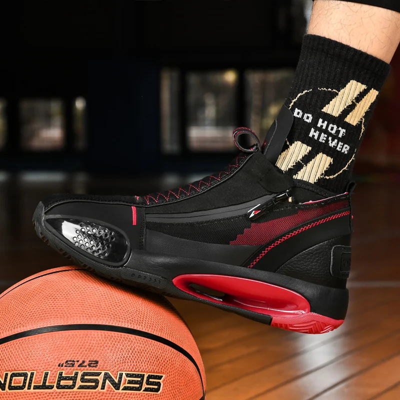 Explosive Basketball Shoes Couples High-top Unisex Sports Fashion Trend Actual Combat Outfield Shoes All-match Casual