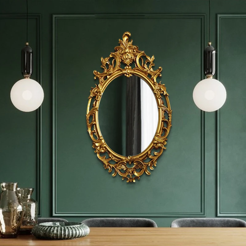 

Vintage Makeup Decorative Mirror Wall Large Aesthetic Bathroom Mirror Craft Desk Aesthetic Espejo Pared Home Design Exsuryse
