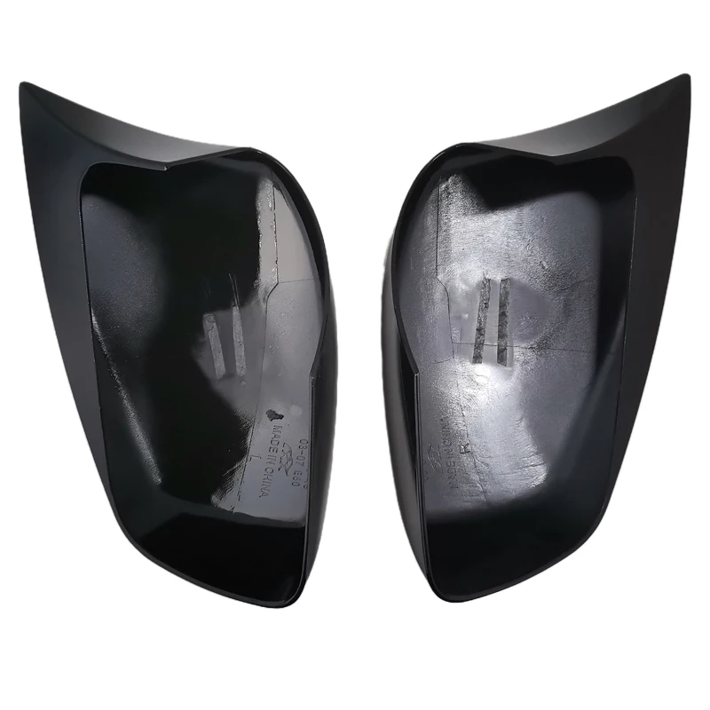 Glossy Black Door Side Mirror Cover Caps For-BMW E60 E61 E63 E64 5/6 Series 2003-2010 images - 6