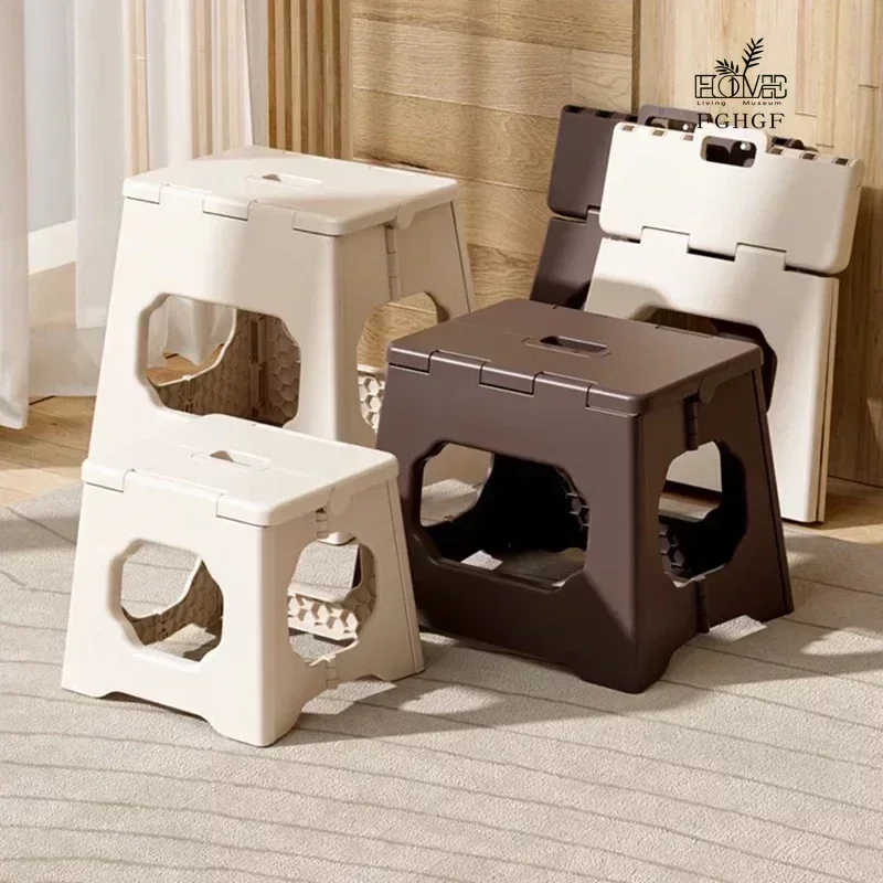 Пластиковый складной стул для ванной комнаты маленький табурет ног экономия