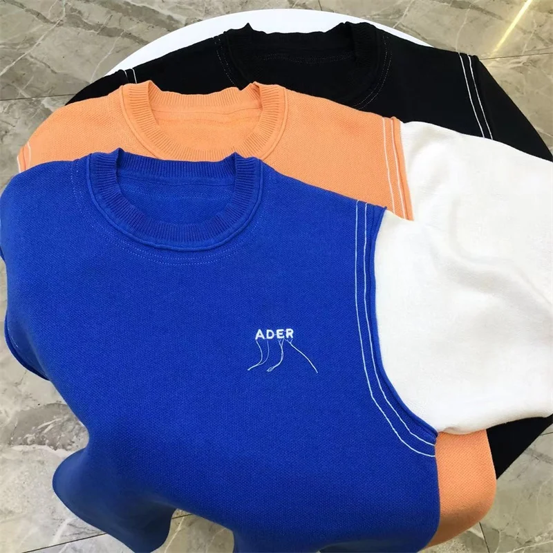 

High Quality Men Women 1:1 ADER Short Sleeve POLO Shirt Tide brand stitching small standard T-shirt