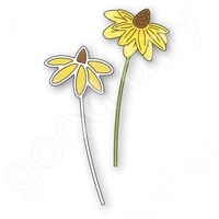 2022 arrival new sunshine daisy stems metal cutting dies scrapbook used for diary decoration template diy greeting card handmade