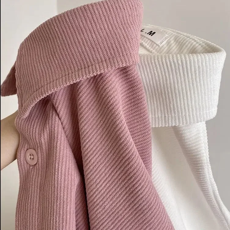 Элегантная женская белая рубашка на пуговицах элитная куртка во французском