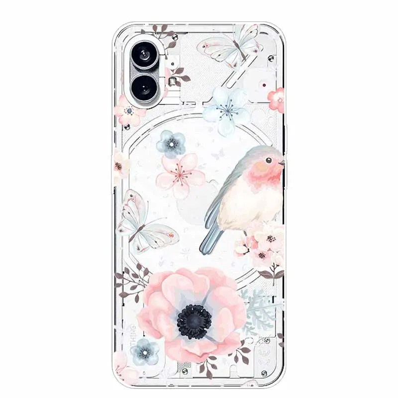 Прозрачный мягкий силиконовый чехол из ТПУ с милым рисунком для телефона ничего 1