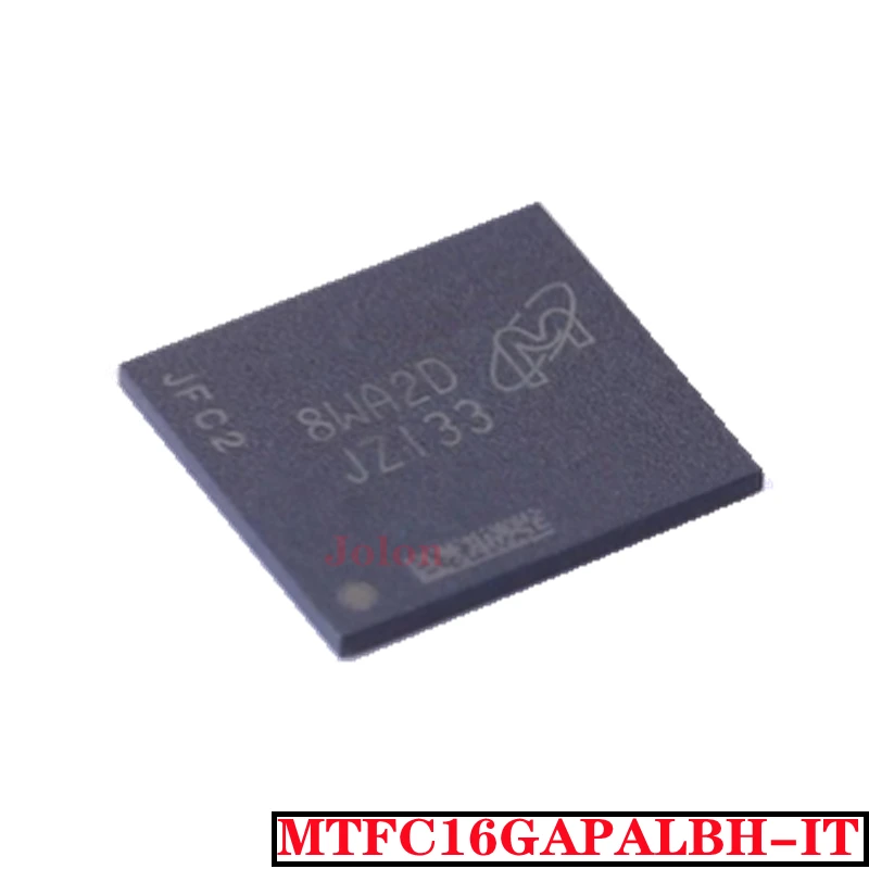 New original MTFC16GAPALBH-IT BGA-153 silkscreen JZI33 FLASH memory chip