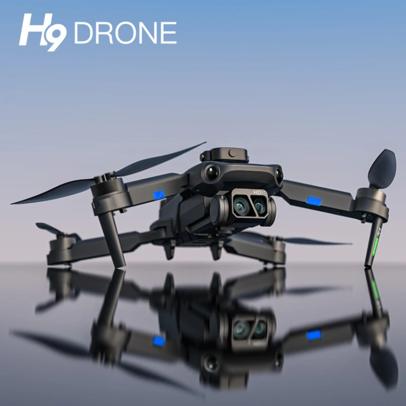 

2023 New Genai H9 Obstacle Avoidance 360°Drone Dual HD Camera Electronic Adjustable Lens Foldable FPV RC with Brushless motor
