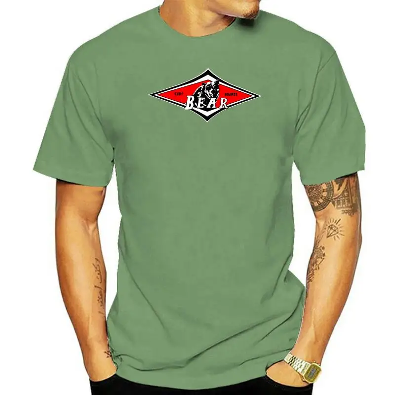 New Black Big Wednesday Bear Surfboards T Shirt 100% Cotton Size S -5XL +7XL
