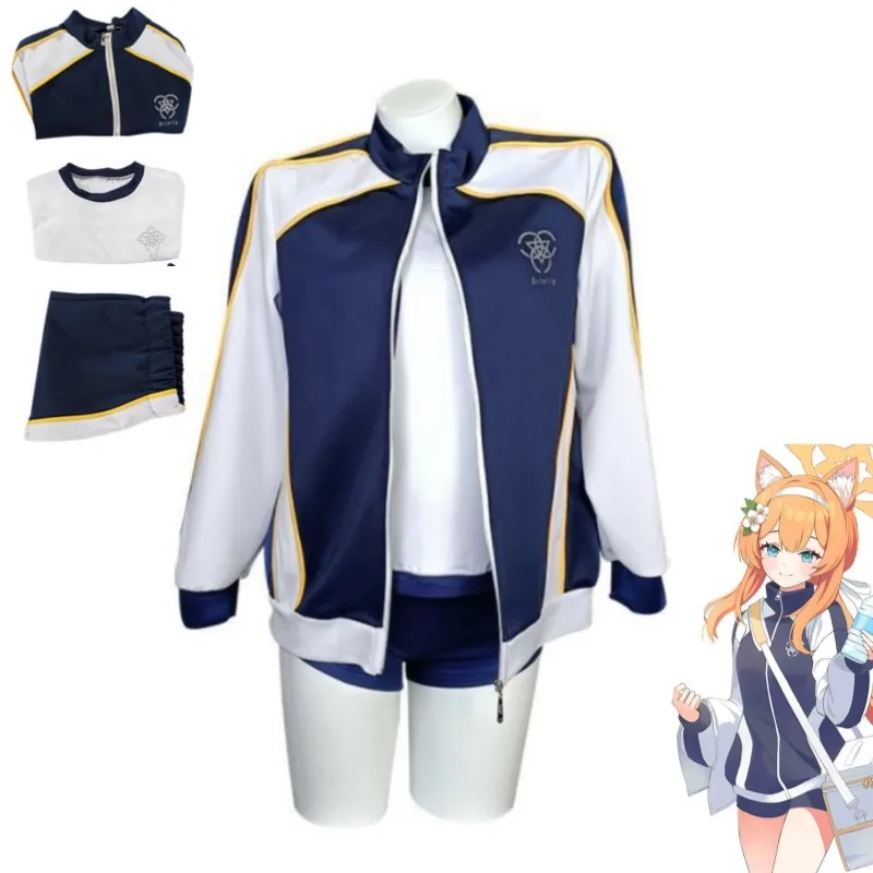 

Аниме игра синий архив Косплей костюмы йочи Мари ханекава хасуми Женская куртка короткая одежда Униформа костюм на Хэллоуин подарок