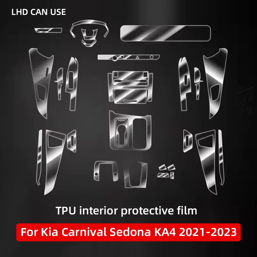 

Для Kia Carnival Sedona KA4 2021-2023 салон автомобиля GPS центральная консоль прозрачная защитная пленка из ТПУ ремонтная пленка против царапин