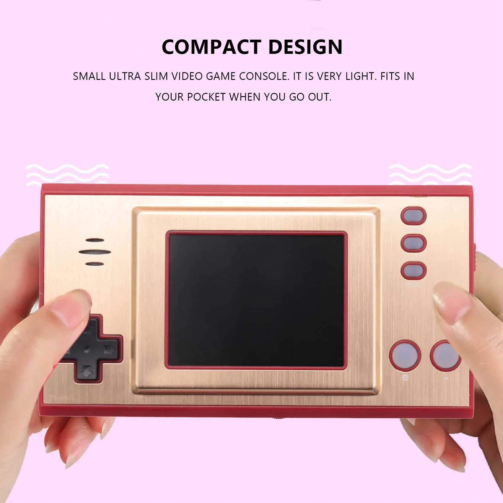 

Mini Handheld Game Players 2.5 Inch Ultra Thin Portable Retro Video Console with 620 Classic Juegos for Kids AV Output