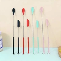 mini silicone telescopic scraper scraping spoonsuitable for peanut butter and ketchuphoney cosmetics foundation nail polish