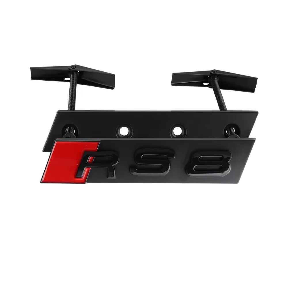 

3D ABS RS3 RS4 RS5 RS6 RS7 RS8 Эмблема Автомобильная передняя решетка, значок тюнинга, аксессуары для Audi A1 A3 8P A4 B5 B6 B7 B8 A5 A6 C5 C6 C7 S