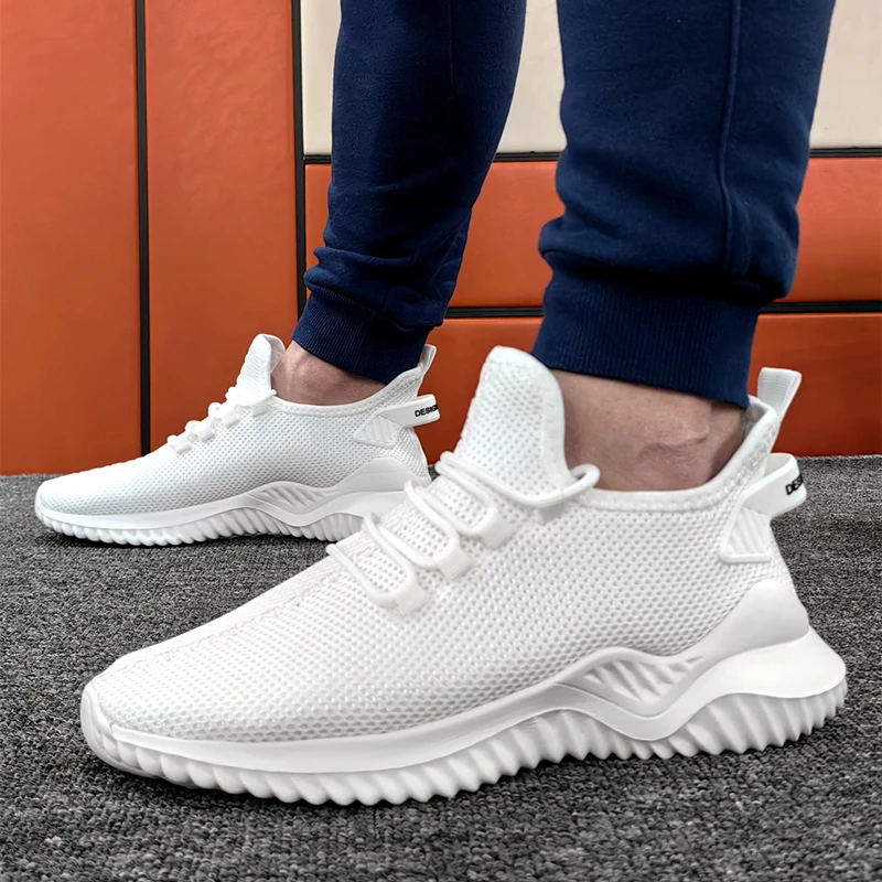 Hot Sale Men Fashion Jogging Sneakers Unisex Higher Bottom Mesh Breathable Male Running Shoes Men Casual Walking Shoes Promotiom